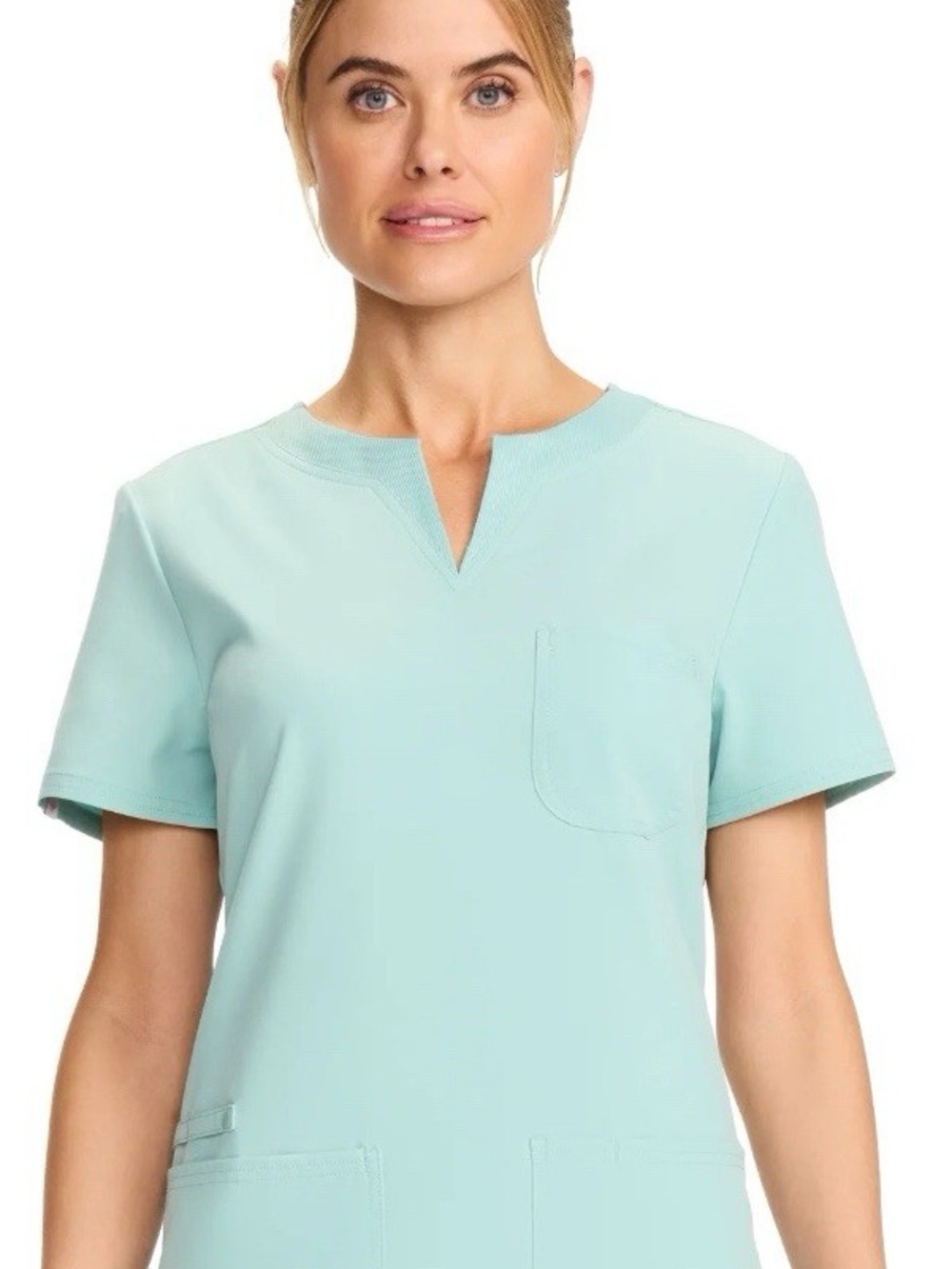 Light Mint Green Scrub Top - Pocket Front Size 3x